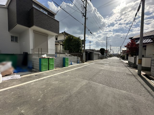 明石市太寺天王町新築戸建2号棟の前面道路含む現地写真|2025年10月12日撮影
