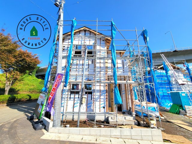 菊池郡大津町大字下町第2-3棟(1号棟)の外観：施工例|デザイン性のある外観です。