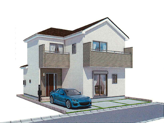 新座市栄5丁目　子育て最適エリア　ひだまりの邸　限定1棟の外観パース