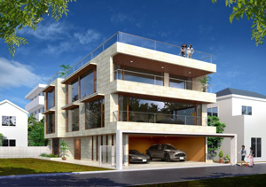 【完成予想図】 | LDK54帖+主寝室24帖+駐車3台+65帖ルーフバルコニー付5S2LD2K参考プラン（407.57平米）