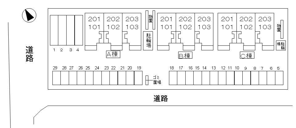 セレッソ　Ｃの区画図