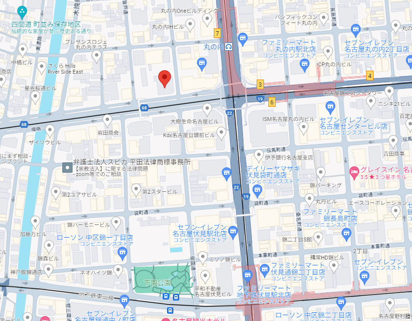 名古屋シミズ富国生命ビルの地図