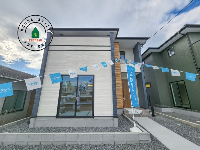 小郡市大保第4-2棟（1号棟）の外観|デザイン性のある外観です。