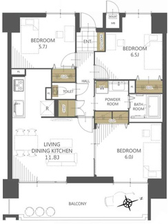 【間取り】 | 【上質リノベ】舟入中町パーク・ホームズ | ※
間取図では分からない広さや明るさ，
資料には記載されていない情報があります。
ぜひ、現地を見られる事をお勧めいたします！