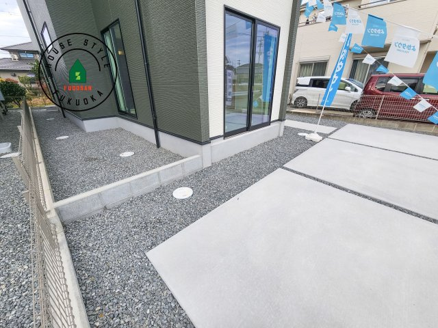 小郡市大保第4-2棟（2号棟）の庭|お庭で自由な時間を過ごせます。