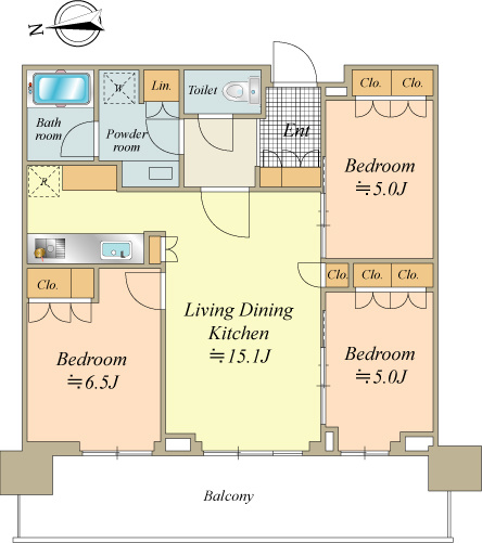 50階建て47階部分 高層階