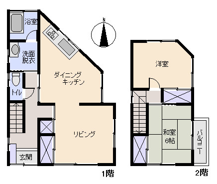 東伊豆町　奈良本の間取り