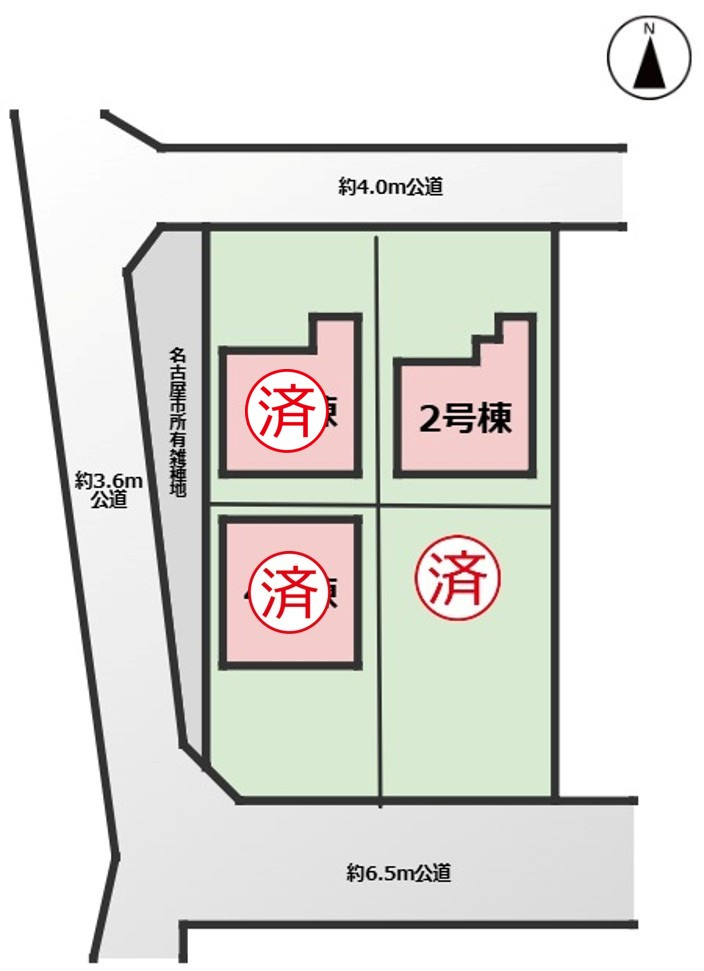 GRAFARE名古屋市打出3期｜名古屋市の戸建ならホームアップの区画図