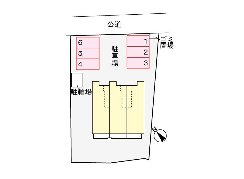 ファミール江明の駐車場|駐車スペースもあります