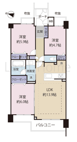 【間取り】 | ディアナコート八雲