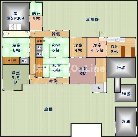 【間取り】 | 楽音寺古民家戸建賃貸
