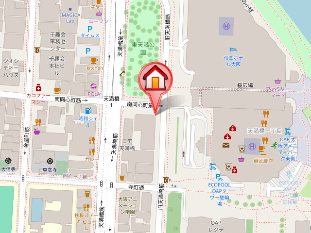 ザ・パークハビオ天満橋の地図