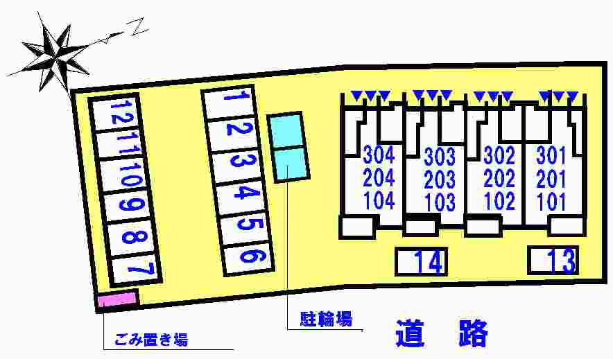 サンリット アインツ YuAの区画図