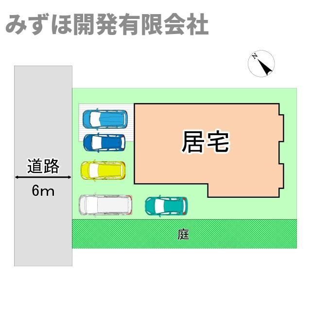西村山郡河北町谷地字所岡2-18-4の区画図|車庫は解体完了しております。