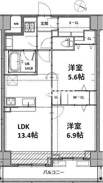 Vesta京町堀の間取り