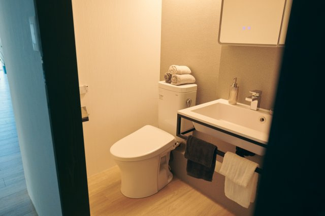 海見え！「逗子桜山ニューライフA棟」4階　富士山・江ノ島・逗子海岸を臨むのトイレ|トイレ・洗面台