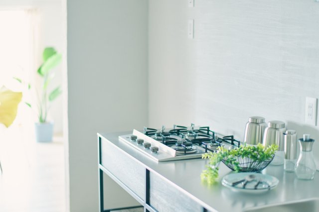 海見え！「逗子桜山ニューライフA棟」4階　富士山・江ノ島・逗子海岸を臨むのキッチン|キッチン