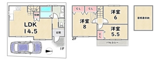 【間取り】 | 右京区太秦西野町