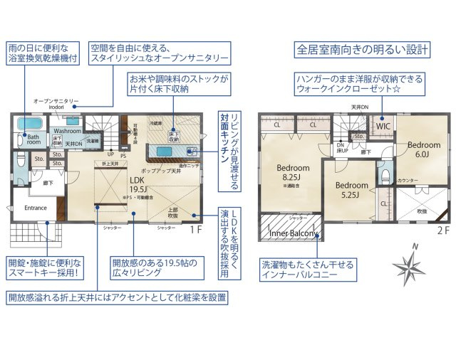 守山区天子田2丁目(全2棟)の区画図