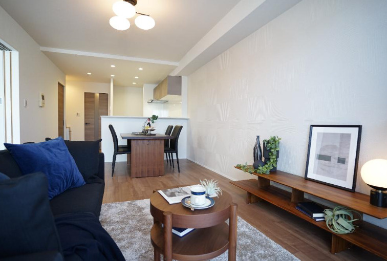 パレ・シェール芦屋東山の居間・リビング|LDK約16.3帖