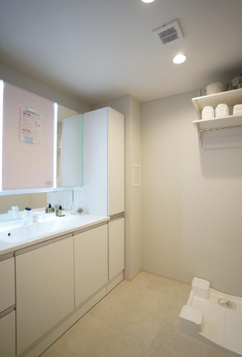 パレ・シェール芦屋東山の洗面所|たっぷりの収納スペース