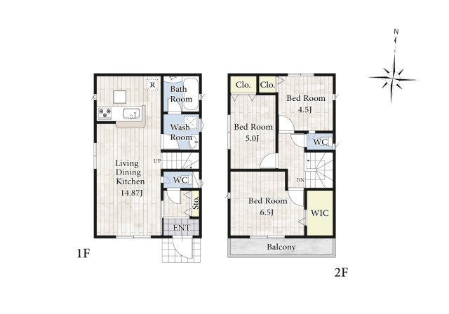 【間取り】 | リビングの大きな開口部は陽当たりの確保だけでなく、まとめ買いで大量のお買い物をした際や家具など大きな物を購入した際に便利です。