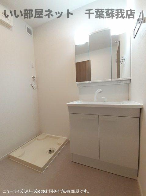 グリシーヌの洗面所|スペースが確保できる洗面所です