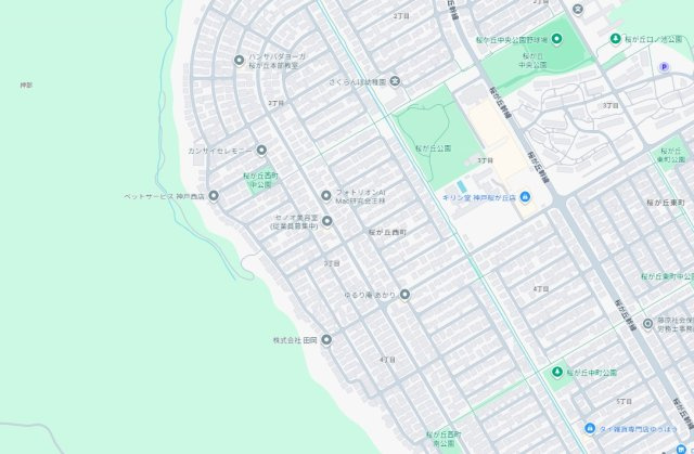 神戸市西区桜が丘西町　第4期　新築一戸建ての地図