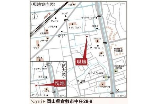 リーブルガーデン　倉敷市中庄(第14)【仲介手数料無料】の地図