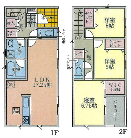 南野6丁目　未入居一戸建ての間取り|間取り図はいかがですか？ご希望を叶える間取りですか？リビングの広さは？水回りの位置は？カウンターキッチン？など色々な情報が集約されています。弊社ではリフォームなどのご相談も承っております。