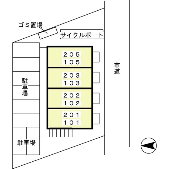 【区画図】 | グレースコートB