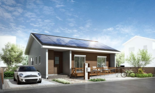 【完成予想図】 | 船橋市上山町2丁目 | 建物プラン例・１７坪プラン・建物価格1.110万円（税込み）・２４坪プラン1.380万円（税込）※ウッドデッキはオプション