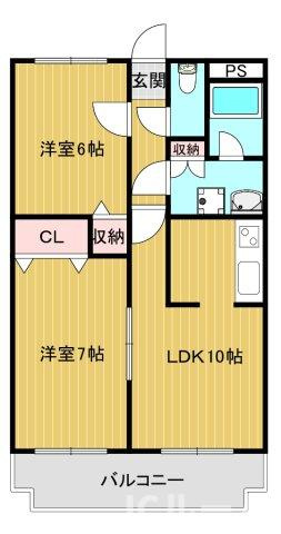 柏崎市西山町鬼王の賃貸マンションの間取り