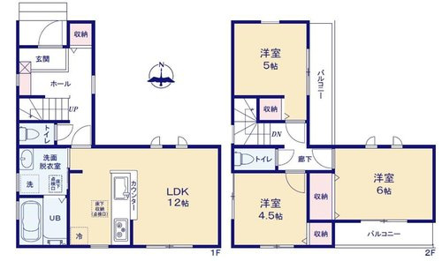 【Livele Garden.S】 東大和新堀第２の間取り|〇 本物件【１号棟】の間取・平面図です〇　敷地面積:　95.66㎡　建物面積:　71.28㎡　