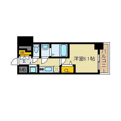 【間取り】 | プレサンスタワー難波ＷＥＳＴ
