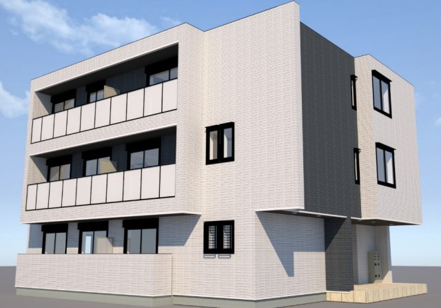 （仮称）千駄ヶ谷２丁目メゾンの外観パース|★2026年1月完成予定★耐震性・耐火性に優れた旭化成ヘーベルメゾン★