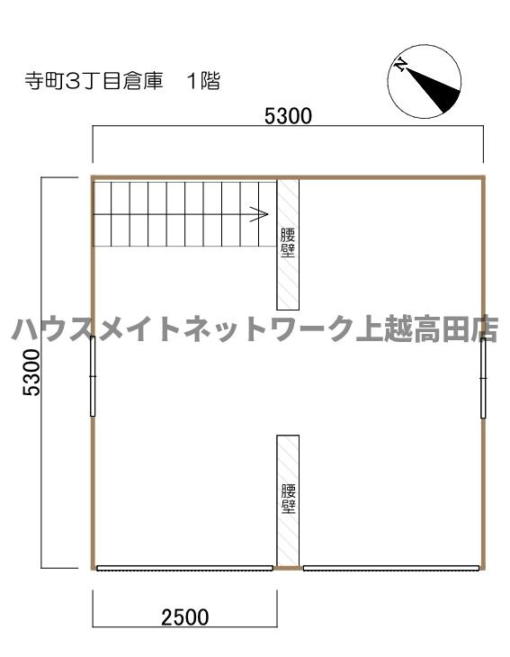 寺町３丁目倉庫・車庫の間取り|間取図１Ｆ
