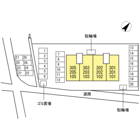 レジデンス･タケカタの区画図