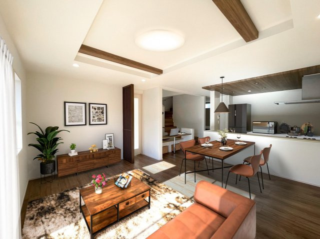 豊田市志賀町高洞　新築分譲住宅　全2棟　1号棟の居間・リビング