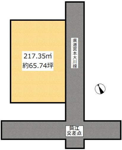 【区画図】 | 土地　久留米市　城島町江上1412-9
