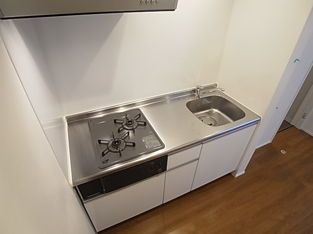 神戸市長田区東尻池町１丁目のアパートのキッチン|システムキッチン（ガス２口）