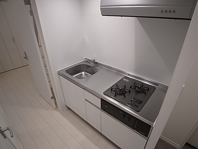 神戸市長田区苅藻通１丁目のアパートのキッチン|システムキッチン（ガス２口）