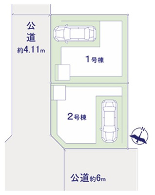 【区画図】 | 大和市上草柳7丁目 新築戸建 全2棟