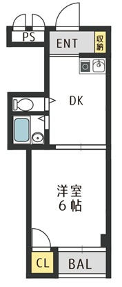 マンション常盤の間取り