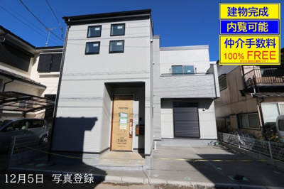 【外観】 | 【Livele Garden.S】東村山市萩山町６期 | □工事中の現地を撮影。建物には養生シートが掛かっています。建物内覧はまだ出来ませんが、同一売主の近隣の完成実例をご案内致します□建物完成予定は、12月下旬です□