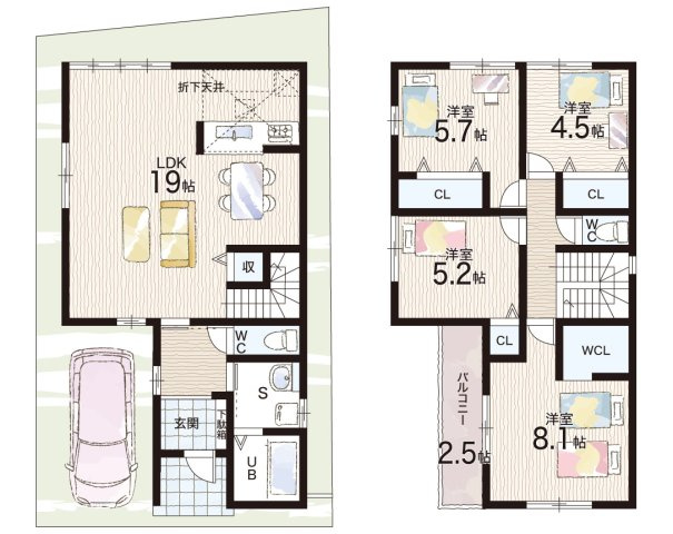 宝塚市山本西　第1期　新築一戸建ての間取り|3号地