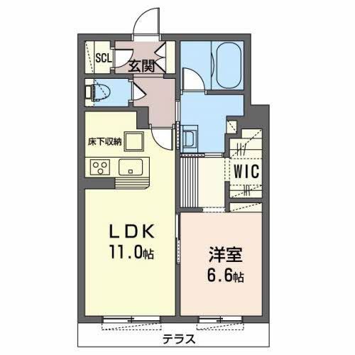 シャーメゾン　リュエル八戸ノ里の間取り