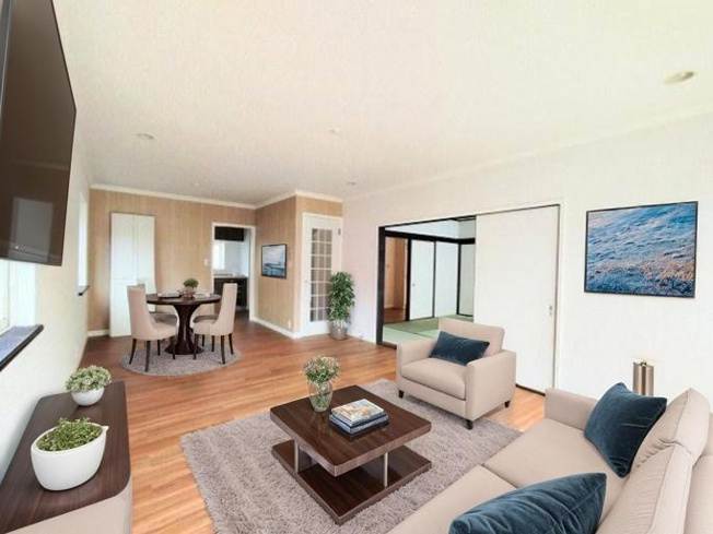 【居間・リビング】 | 佐倉市白銀2丁目　中古戸建て | ※家具配置イメージ画像です