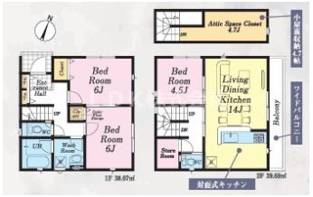 【区画図】 | 新築戸建／ふじみ野市新田１丁目（全2棟）