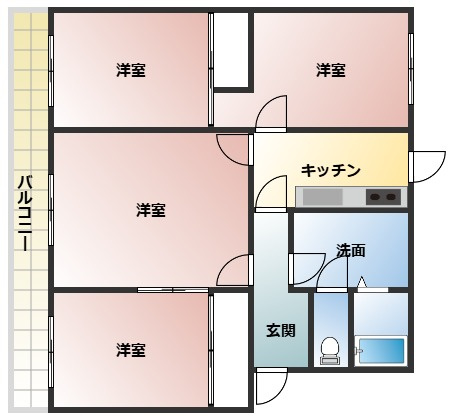 【間取り】 | 高根台住宅E棟　2階